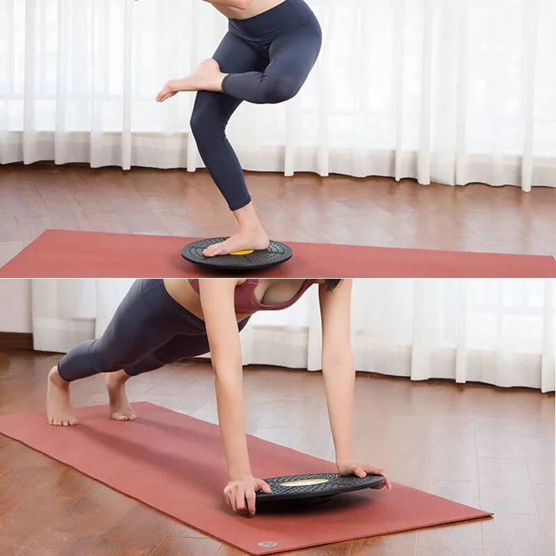 (image for) KALOAD Yoga Swing Balance Board Fitness Rehabilitation Training Pedal Sense System Training Balance Board for Home Outdoor Exercise